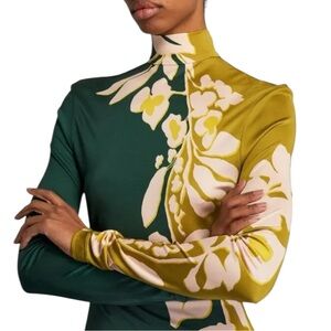 LA DoubleJ Halle Maxi Floral Dress Green